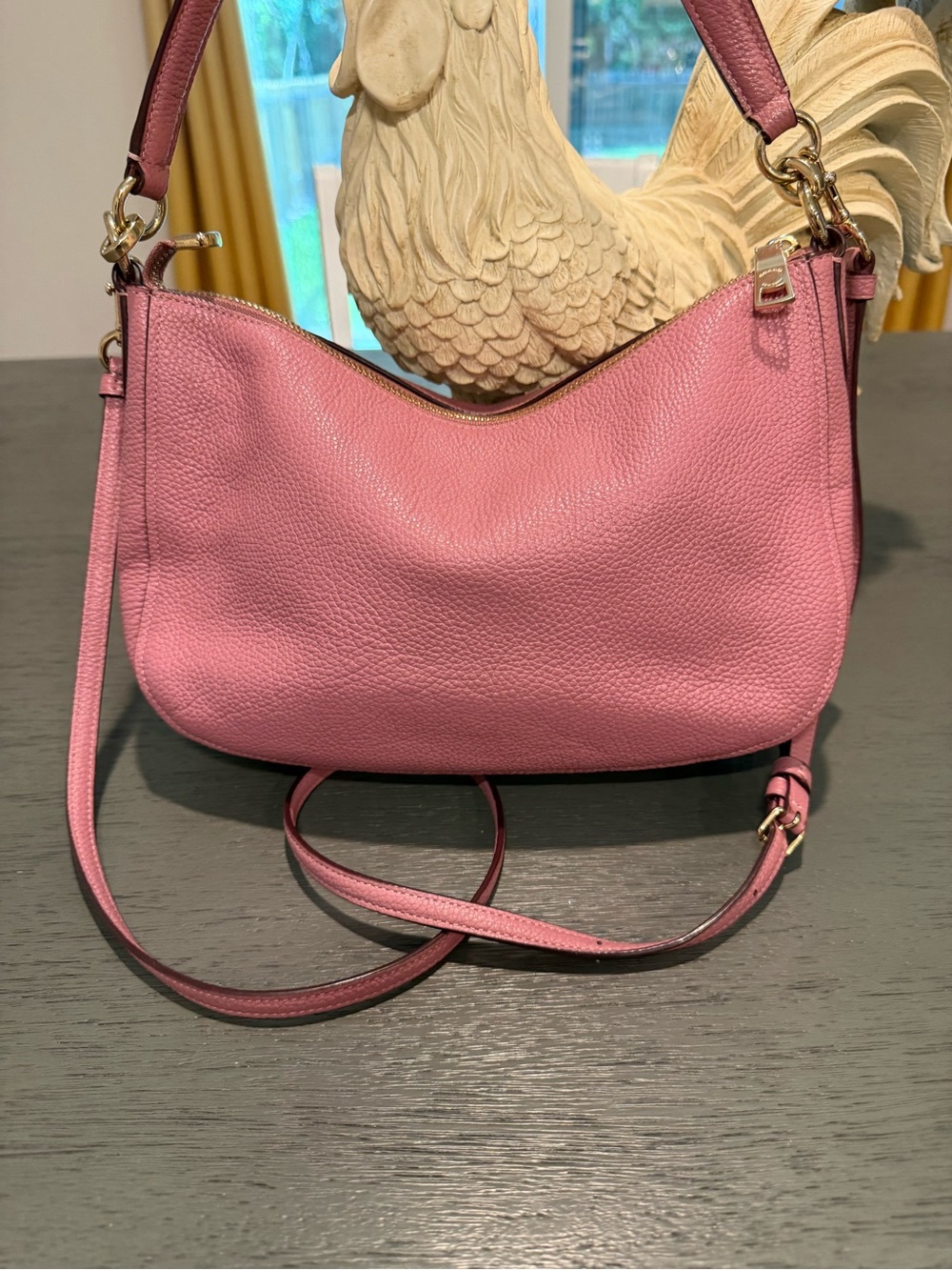 Coach Chelsea Pebbled Leather Shoulder Bag Shadow Pink D1892-56819 - Picture 3 of 16